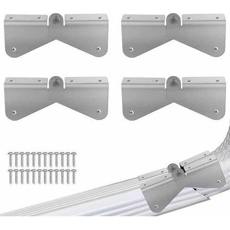 Lntyq Lot de 4 charnières d'extension de gouttière, extension de bec de descente, installation facile à faire soi-même sur n'importe quelle taille de bec de descente rectangulaire ou carré (1/5)
