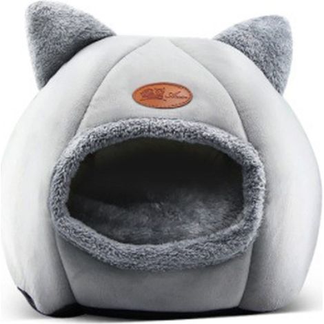 1 Nid pour chat, coussin moelleux, forme chat, fond antidérapant, housse lavable, intérieur automne hiver (1/5)