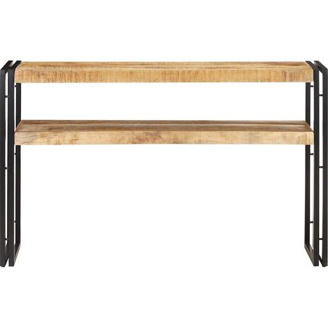 Maison Exclusive - Tavolo Consolle 120x30x75 cm in Legno di Mango Grezzo (1/5)