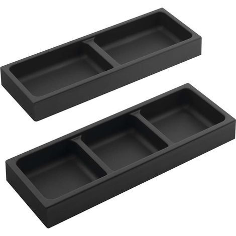 Sapho - Set di 2 organizer per cassetti Lindo, antracite, 2 pezzi LD002 (1/3)