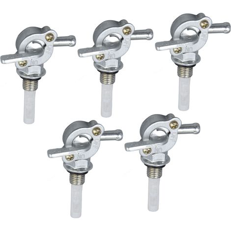 Ensemble de 5 raccords métalliques filetés externes pour vannes d'arrêt des réservoirs de carburant des moteurs et des générateurs (1/5)