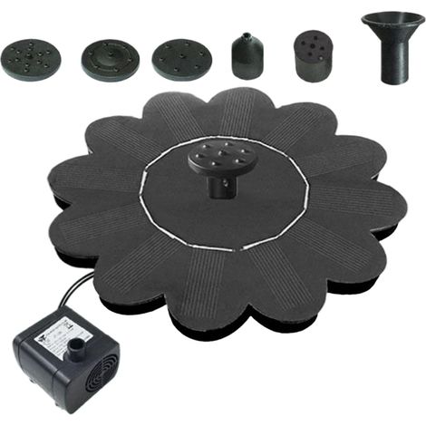 Fontaine paysagère à énergie solaire-Diamètre de la lamination16 cmforme de fleur—Décorations de jardin élégantes et portables