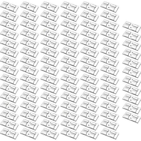 Packung mit 100 Haken für Lichterketten im Außenbereich, stabile Kabelclips zum Aufhängen von Weihnachtslichtern (1/5)