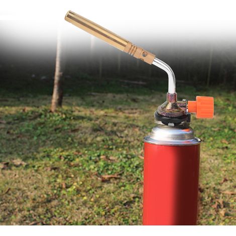 Chalumeau à gaz portable à allumage manuel réglable, pistolet de soudage avec 2 baguettes de soudage et flux 1300 °C