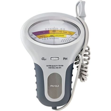 Testeur ph et chlore, Meter pH et chlore, Testeur de qualité de l'eau 2 en 1 pour piscine, spa, aquarium, piscine, Test de chlore pH de l'eau potable (1/5)