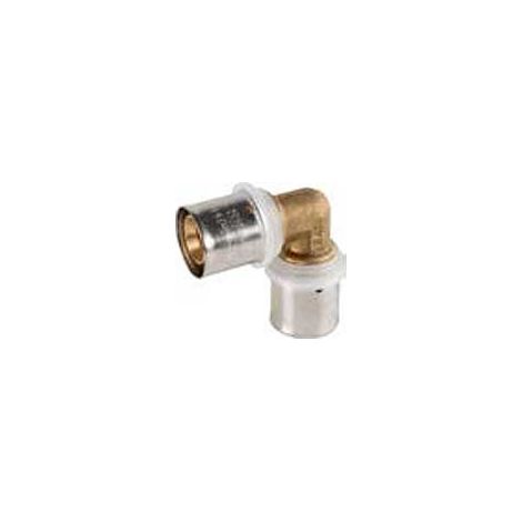 PEXAL BRASS Raccordo gomito intermedio ø20/2,25x20/2,25 a pressare VS0175410 (1/2)