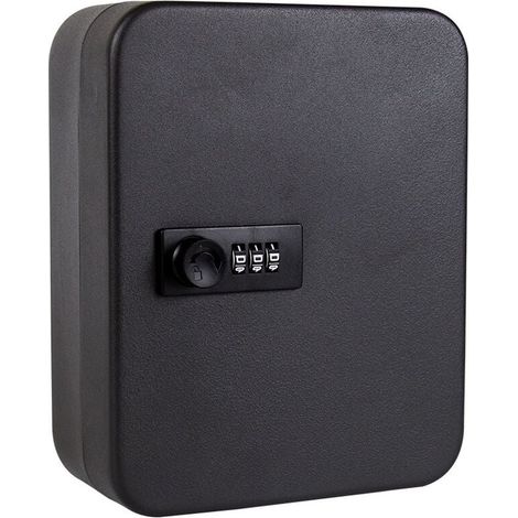 Coffre-fort Mural Pour Clés - Acier Épais 1,2 mm - Verrouillage Numérique 3 Chiffres - Capacité 28 Clés - Pour Maison Garage Bureau Hôtel - 1 Pièce (1/3)