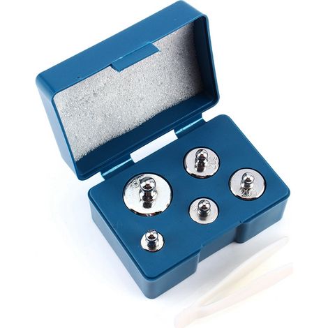 5-teiliges/6-teiliges/7-teiliges Kalibriergewicht-Set für Schmuck, 105 g, 205 g, 500 g Gesamtgewicht (1/5)