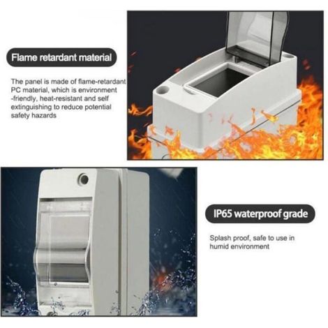 Coffret Électrique - IP65 - 2 Modules - ABS - 50x115x83 mm - Extérieur (1/4)