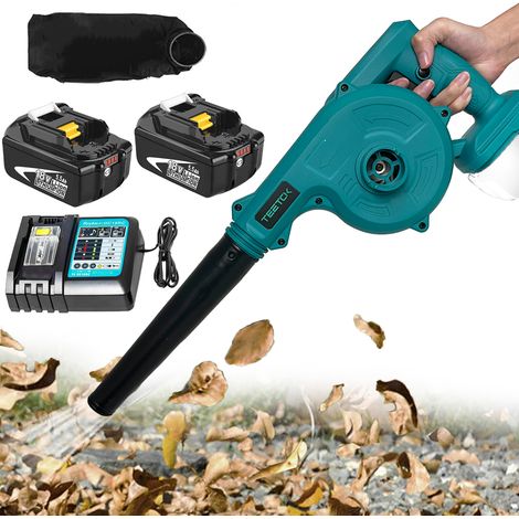 Souffleurs de feuilles et aspirateurs électriques, nettoyeur sans fil 2 en 1, pour feuille, neige, voiture, dépoussiérage +2x batterie 5,5 A + chargeur DC18RC, compatible avec la batterie Makita (1/5)