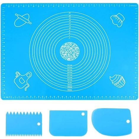 70x50cm Tapis de Patisserie en Silicone, Anti-adhésif Réutilisable Tapis de Cuisson avec Mesure Antidérapant Baking Mat pour Fondant Tartes Pizza pâte, Tapis de Pâte à Rouler Tapis de Comptoir (1/5)