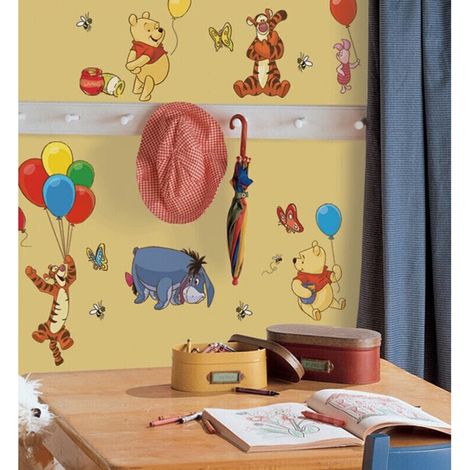 38 Stickers repositionnable Winnie l'Ourson Disney 102x46cm (1/5)