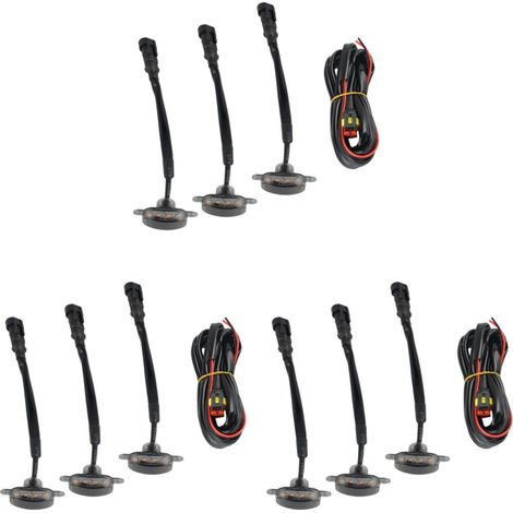 luces LED ámbar ahumadas para parrilla delantera, ideales para F-150 Raptor.