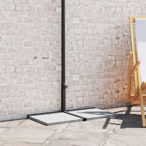 vidaXL Telaio Base per Parasol a Mezza Nero Acciaio for 32-38 mm Pole (1/5)