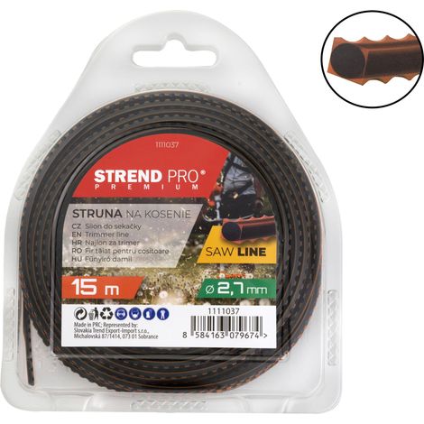 Mähfaden Strend Pro Premium SawLine, 2,7 mm, L-15 m, gezahnt