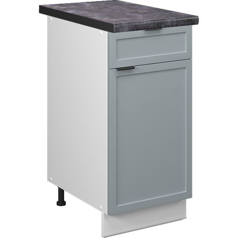Mobiletto base per cucina Fame-Line, Blu-grigio chiaro, 40 cm , PL Antracite, Vicco