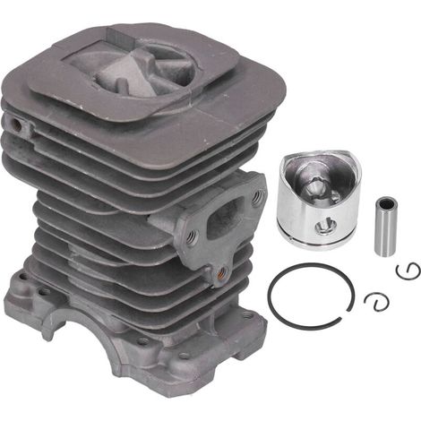 Kit Cylindre et Piston pour Tronçonneuse, Compatible Husqvarna, 38mm Diamètre, Aluminium Léger, Kit de Rechange Complet avec Segment et Axe (1/4)