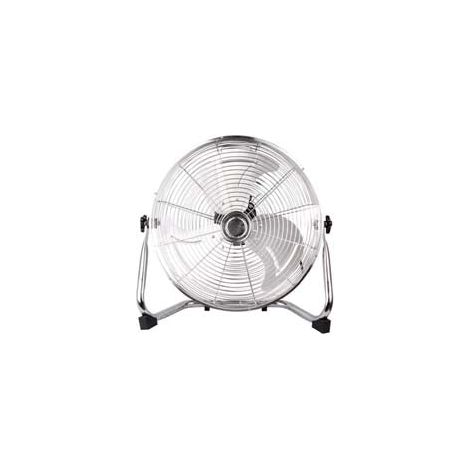 Ventilateur sur pied 100W – 3 vitesses – Moteur en aluminium – Corps en acier chromé – Pales en aluminium – 45 cm – Syntesy