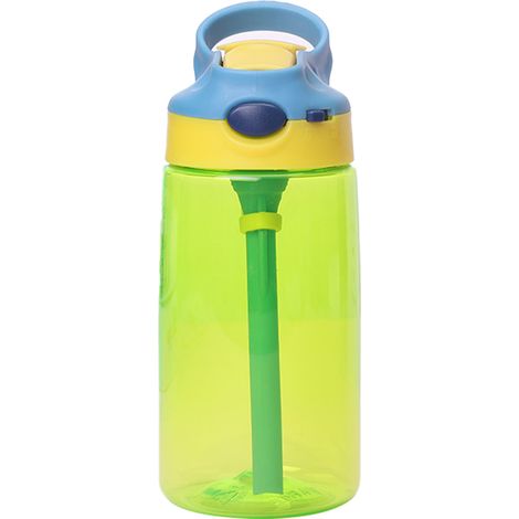 Bouteille À Eau Enfants - Avec Paille Et Couvercle Étanche - Pour École Jardin D'Enfants Extérieur - 1 Pièce (1/5)