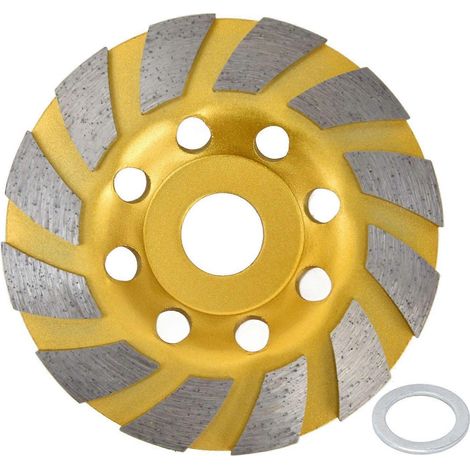 Disque à meuler le béton avec segments diamantés turbo, meule boisseau pour une coupe rapide sur meuleuses à béton, 115 mm