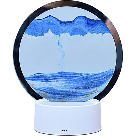 3D Hourglass Table Lamp with 7 Dimmable Colors, Night Light with Touch Control, Rechargeable Art Lamp for Bedroom, Living Room (1/5)