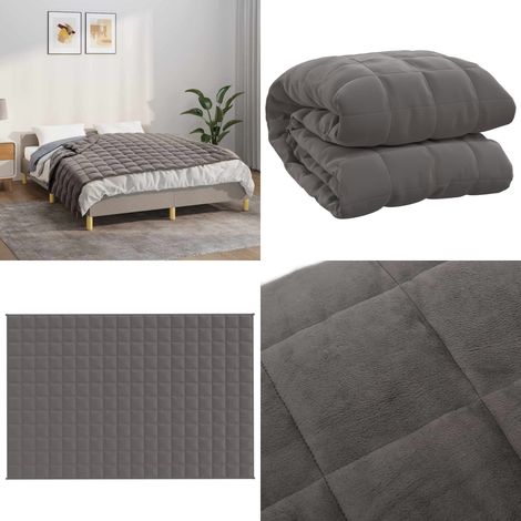 Gewichtsdecke Grau 120x180 cm 9 kg Stoff - Gewichtsdecke - Schlafhilfe - Decke - Kuscheldecke - Stressabbau - Home & Living (1/5)