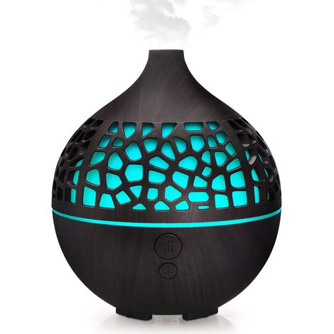 Diffuseur d'huiles Essentielles 180ML, Humidificateur Diffuseur Parfumé Aromathérapie Ultrasons USB avec 7 Lumières Couleur LED