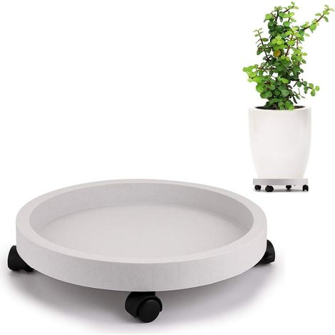 Chariot à plantes de 33 cm, palette à roulettes, support de plantes pour pot lourd, plantes en pot, pot de jardin, capacité de charge de 81,6 kg (1/5)