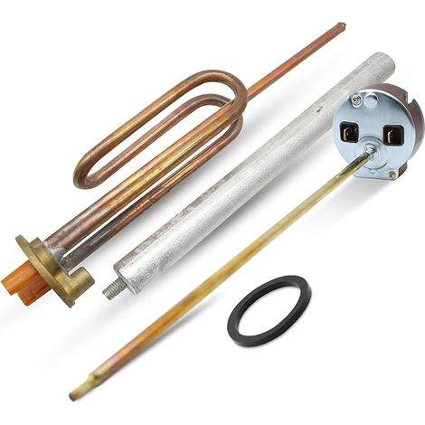 Résistance pour Chauffe-eau 1500 W Résistance Chauffante Anode Magnésium Joint Caoutchouc Vis Fixation Thermostat 270 mm pour Électrique (1/5)