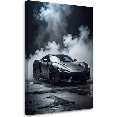 Cuadro en Lienzo, Coche deportivo gris, 30x45 (1/5)