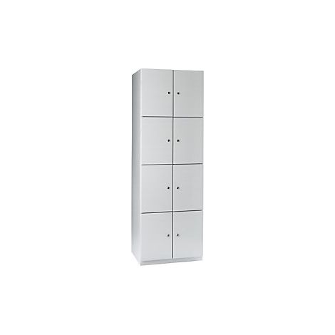 Armario de 4 compartimentos Frankfurt  2 secciones  gris