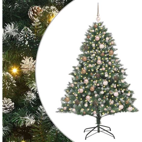 Sapin de Noël artificiel Vert 180 cm PVC, plastique et acier vidaXL