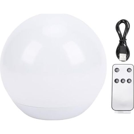Boule Lumineuse LED, Lampe Globe Rechargeable sans Fil avec Télécommande, Lumière Décorative Colorée pour la Maison, le Jardin, L'extérieur, la Fête, la Décoration de Mariage (1/5)