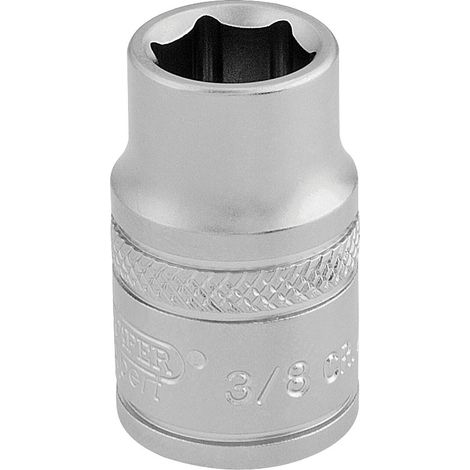 Draper 3/8" Drive 6-Point Socket (Part No. 16550) – Micro Satin Chrome Finish, Imperial Size, 3/8" Square Drive (1/5)