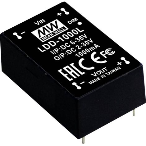MEAN WELL Driver LED LDD-1000L DC/DC-driver LED LDD-1000L 2-52 V/DC 1000 mA
