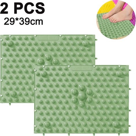 Tapis De Massage Pour Les Pieds - 29 x 39 cm - En TPE Sans Odeur - Anti-dérapant - Pour Salle De Bain Bureau Extérieur - 2 Pièces (1/5)