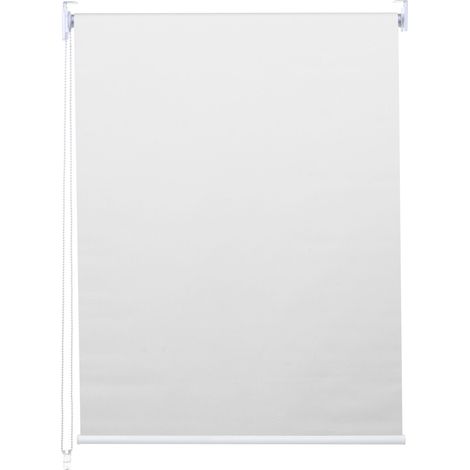 Estor enrollable opaco para ventana protección solar estor lateral 60x230cm blanco opaco 040004592