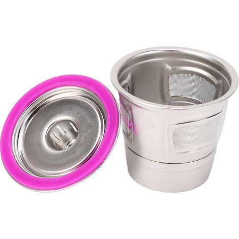 Capsule de café réutilisable en acier inoxydable, filtre à café rechargeable et réutilisable pour cafetière, pièces de rechange pour cafetière (1/5)