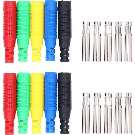 10 sets of banana plugs, high connectivity, good electrical conductivity, lantern plug, for electronic computers (1/5)