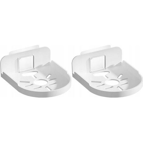 Set Étagère Murale Blanc Caméra Enceinte Sans Percage (1/4)