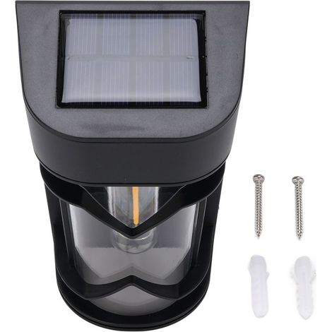 Lumière Solaire Murale Crépuscule à Aube Étanche IP65 pour Patio Clôture Jardin Garage Lumière Chaleureuse- (1/5)