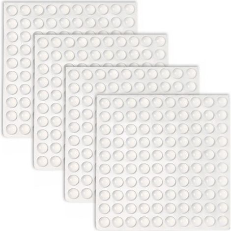 Lot de 400 patins en caoutchouc autocollants, patins de protection transparents, patins insonorisants, pieds en caoutchouc pour meubles, armoires, portes, planches à découper (1/5)