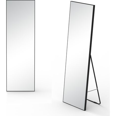 Miroir sur pied et mural rectangulaire 45 x 160cm, Grand Miroir Mural dans la Chambre à Coucher, Dressing