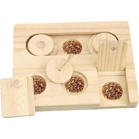De Fouille Distributeur en Bois Casse-tête pour Petits Animaux ludiques pour hamster Pour Cage Intérieure, Jeux en Domicile, Hamster, Souris (1/5)