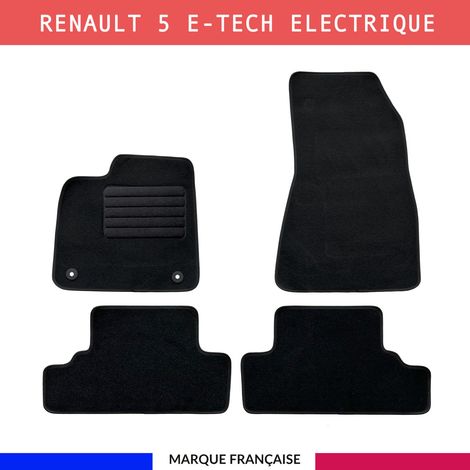 Tapis de sol voiture - Sur mesure pour RENAULT 5 E TECH ELECTRIQUE (dès 01/2024) Antidérapant - 3 pièces : Protection arrière (1/5)