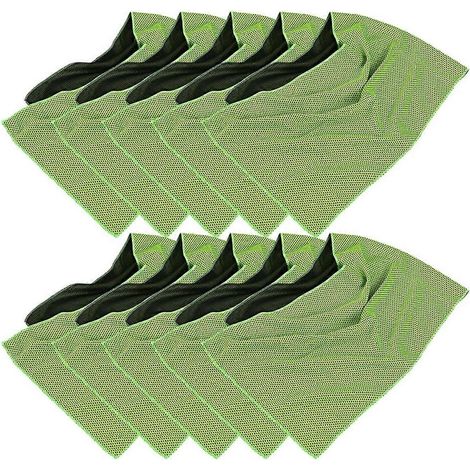 Serviette de sport verte à sensation de fraîcheur, séchage rapide, idéale pour l'extérieur. (1/5)