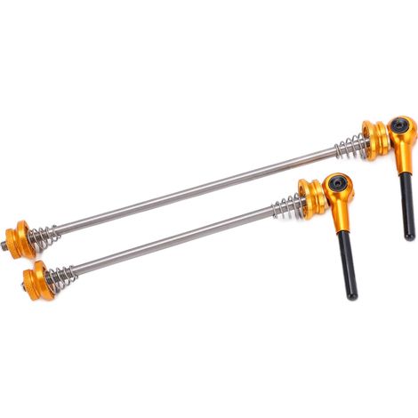 Lot de 2 broches d'entraînement pour vélo de route pliable, légères, ultra-résistantes et antidérapantes, avec système de verrouillage rapide (dorées). (1/5)