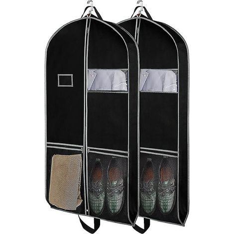 Housse de Vêtements Lot de 2 110cm Sacs de Rangement Voyage Tissu Non Tissé Protection Poussière (1/3)