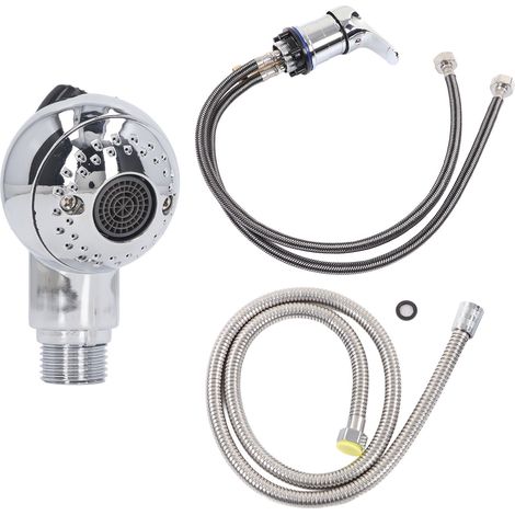 Kit de Robinetterie pour Bac à Shampoing avec Pulvérisateur et Flexible de 120cm (1/5)