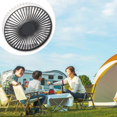 Ventilateur trépied sans fil pour le camping, pouvant être accroché à une tente et rechargeable par USB. (1/5)